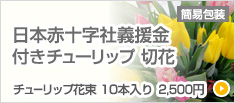日本赤十字社義援金付きチューリップ切花